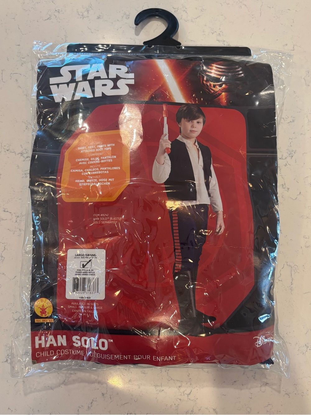 Star Wars Han Solo Halloween Costume Boys Large